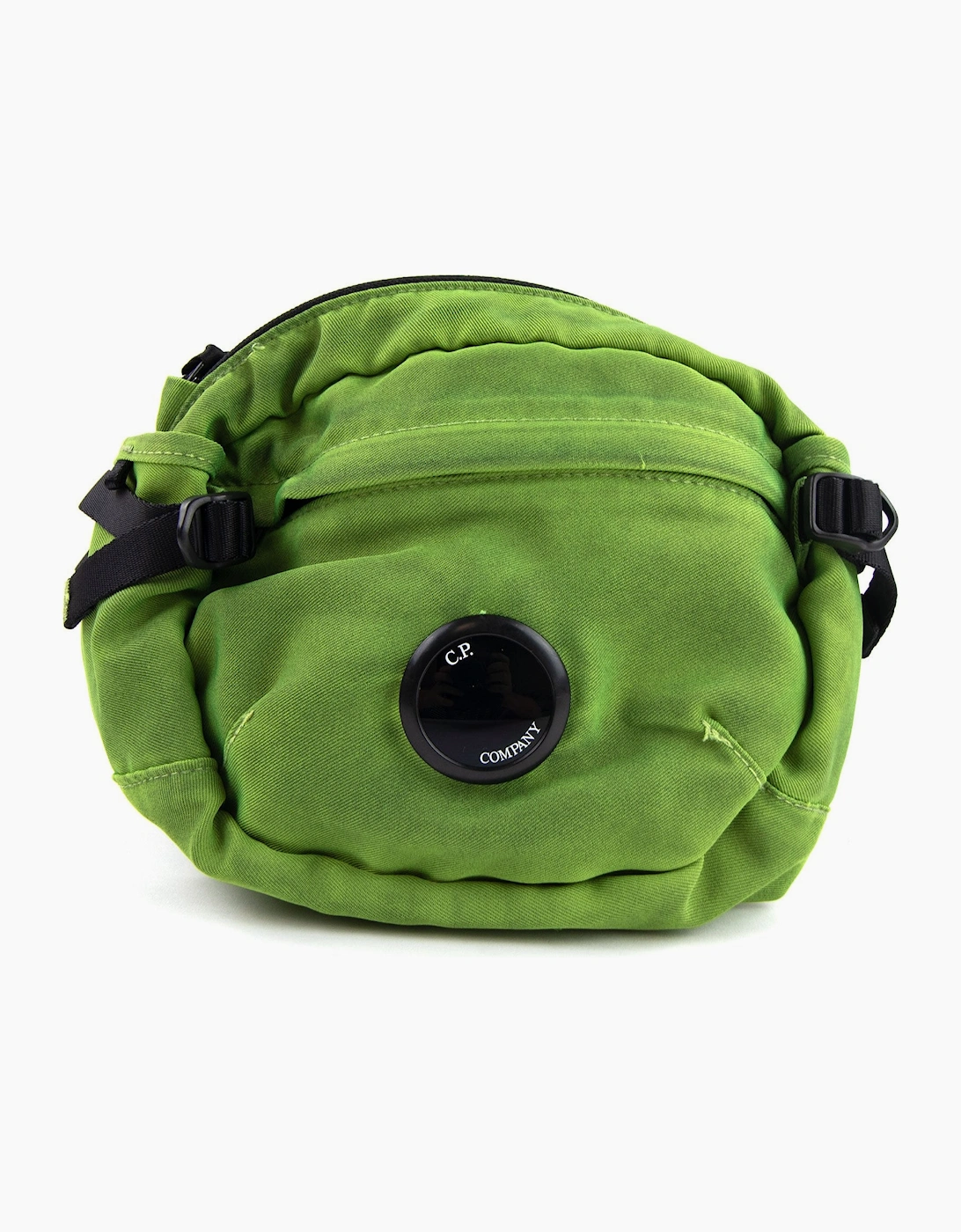 Cp Company Men's Green Gart Dyed Nylon Sateen Lens Waist Bag Dusty Olive 661 - Size: Os