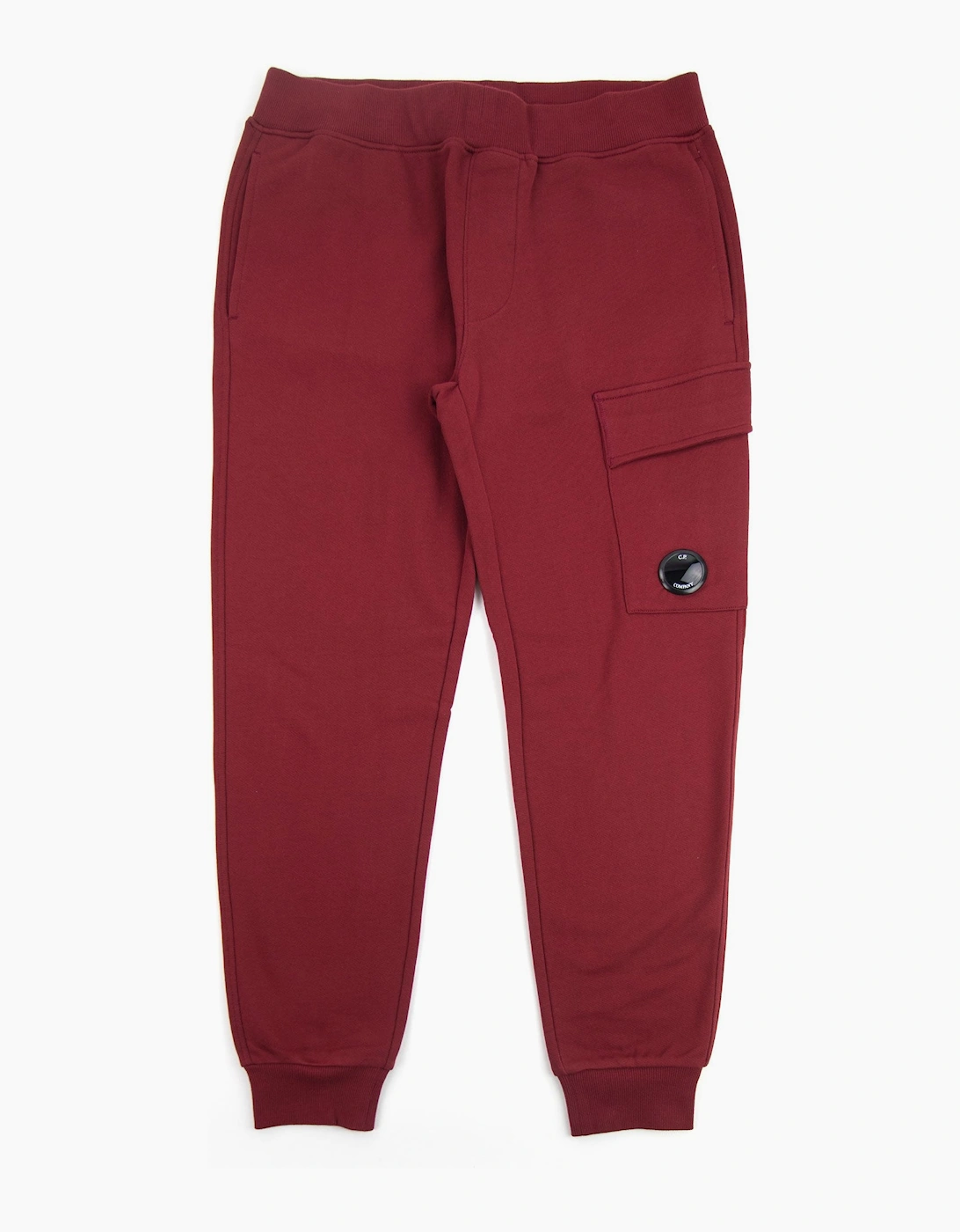 Cp Company Men's Red Diagonal Raised Fleece Lens Sweat Pant Scooter 576 - Size: 44/32