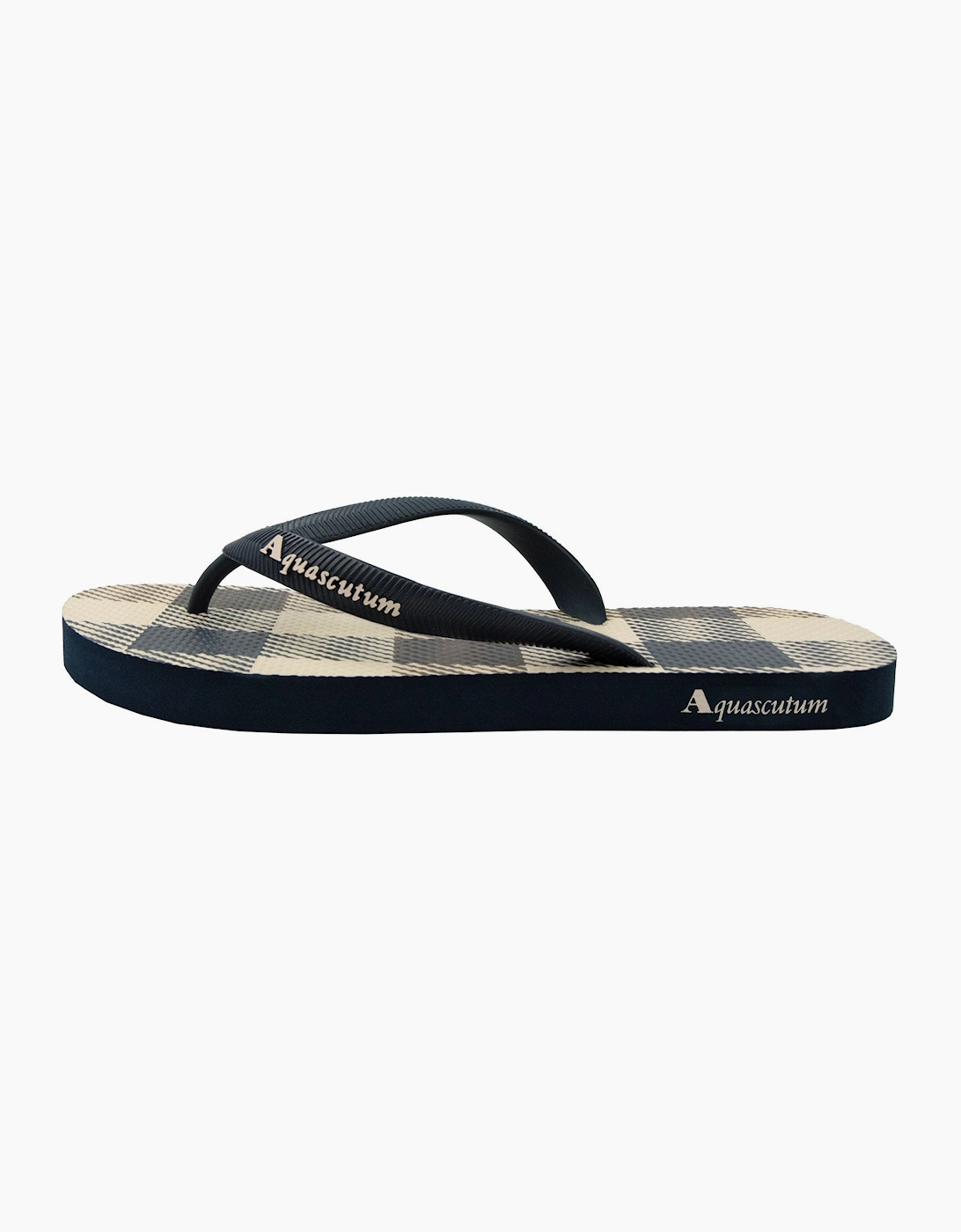 Aquascutum Men's Navy Macro Iconic Flip Flop 11 - Size: 6
