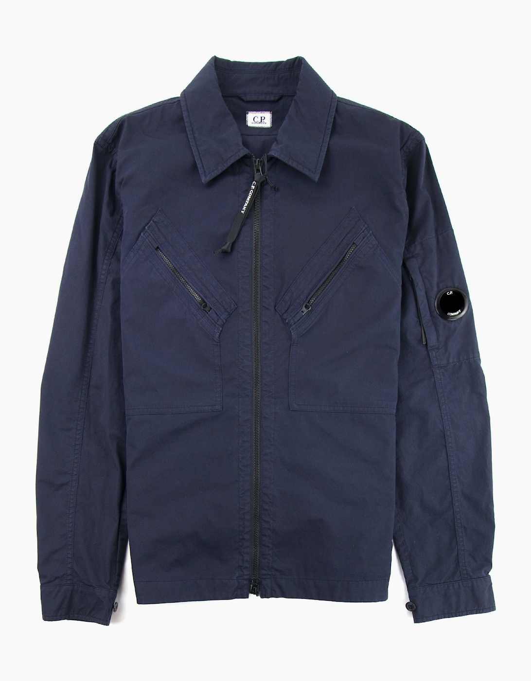 Cp Company Men's Navy C.p. Company Lens Gabardine Overshirt 888 - Size: M