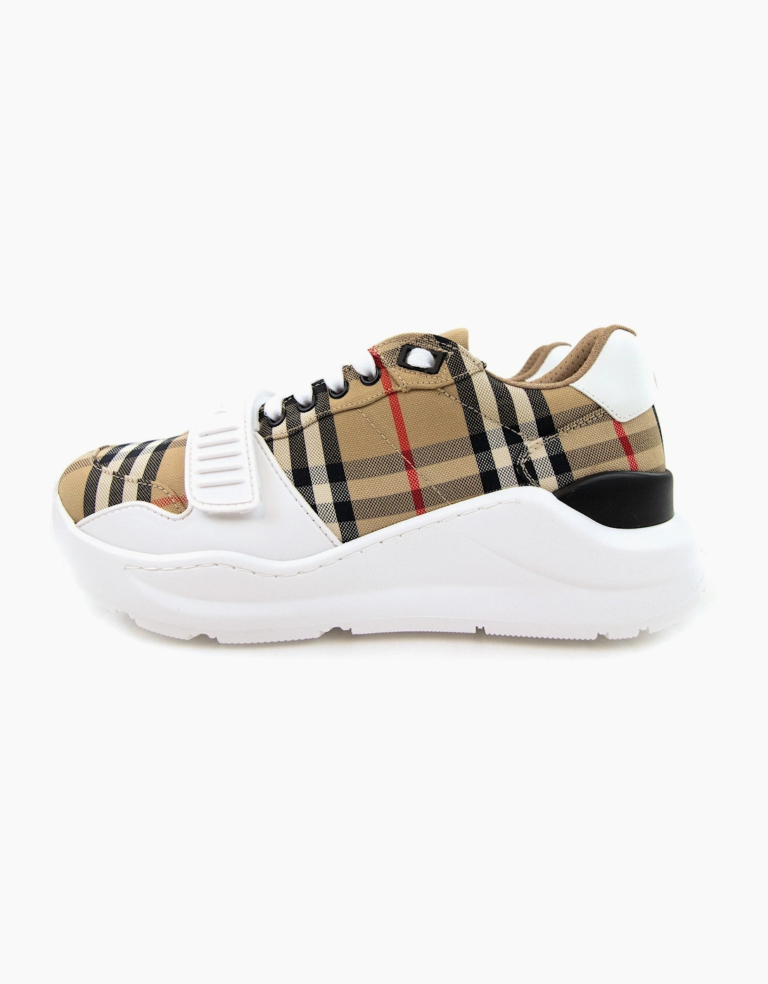 Men's Burberry Vintage Check Suede And Leather Sneakers Archive Beige - Tan - Size: 6