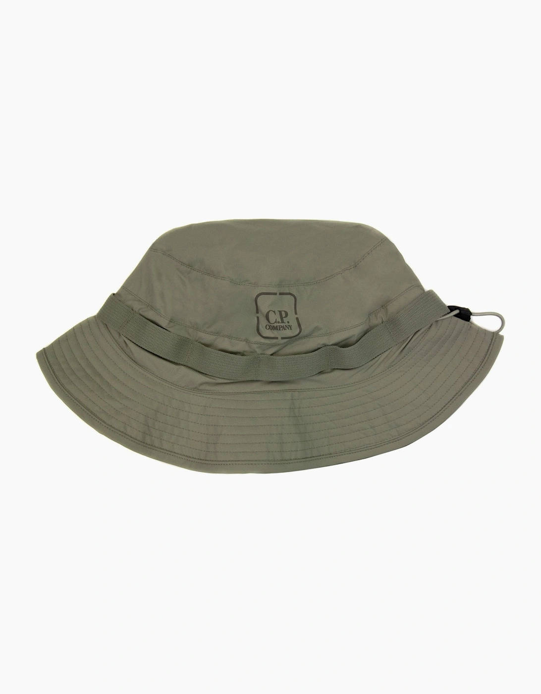 Cp Company Men's Tan Metropolis Series Baffled Bucket Hat Silver Sage 335 - Size: Os