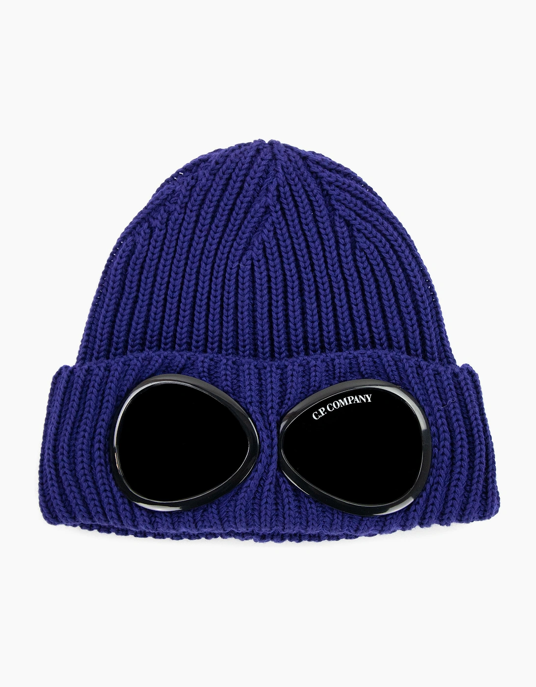 Cp Company Men's Blue Extra Fine Merino Wool Goggle Beanie 878 - Size: Os