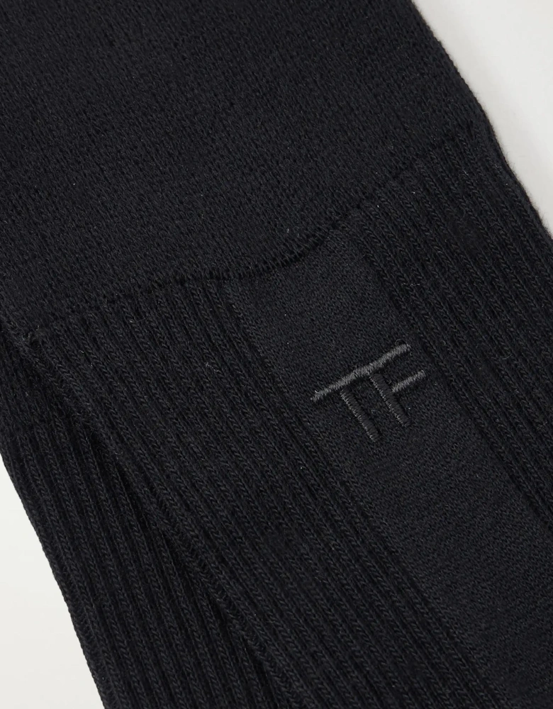 Ribbed Textured Socks Black