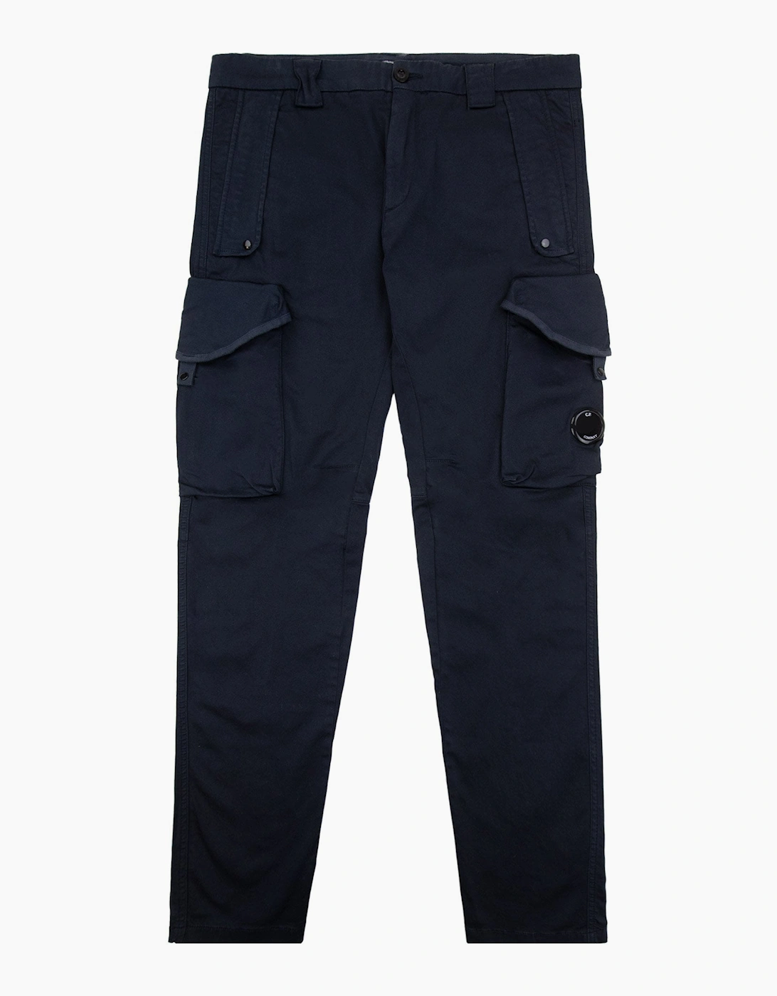 Cp Company Men's Black Stretch Gart-Dyed Utility Cargo Pants Navy 888 - Size: 54