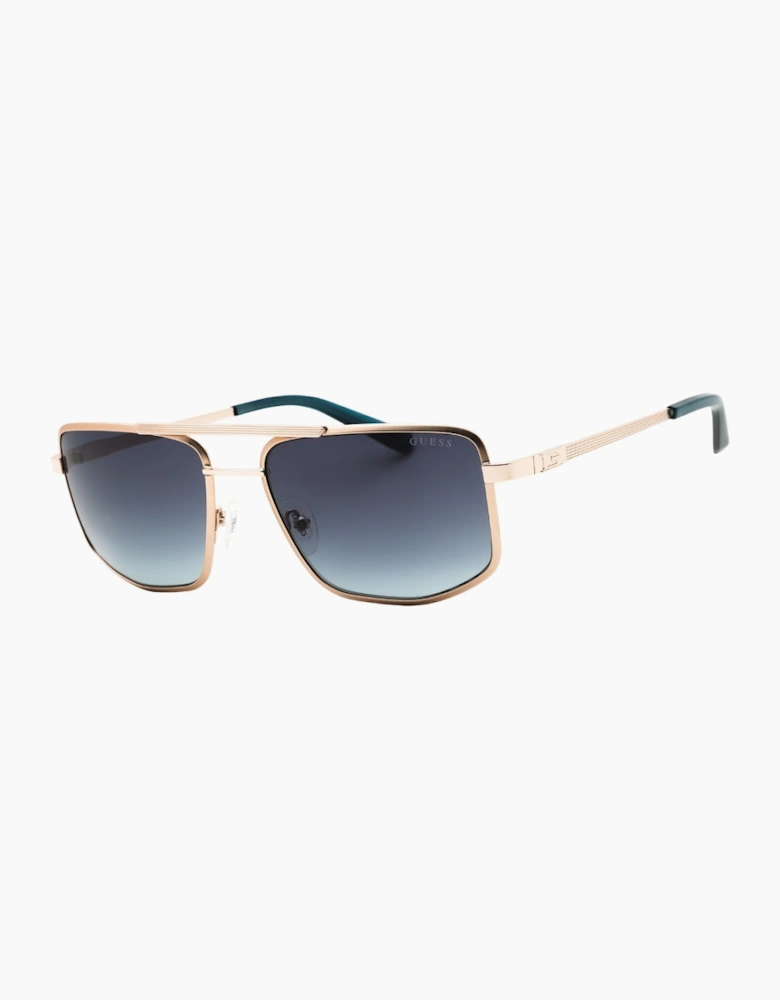Guess Gradient Blue Lensed Gold Sunglasses