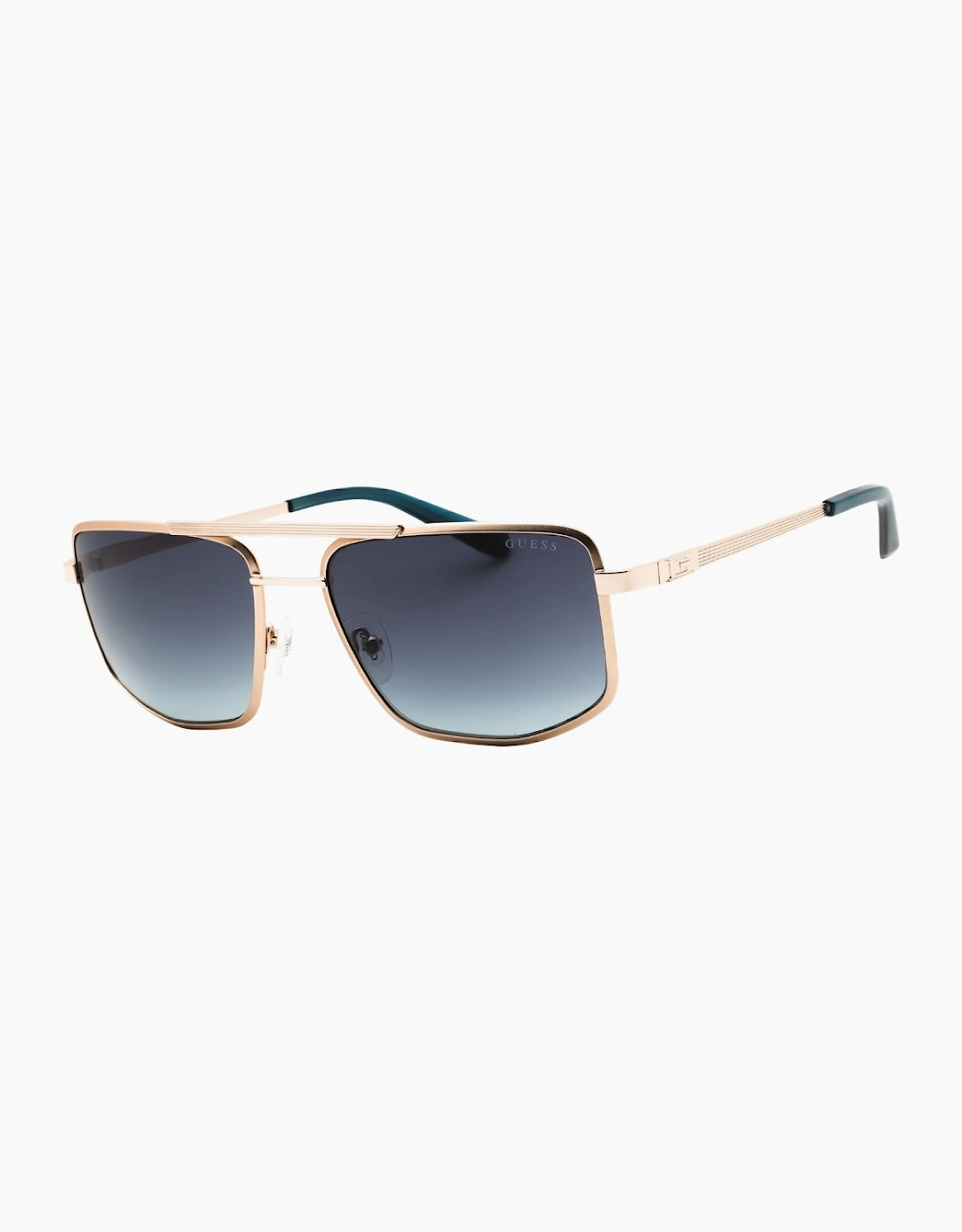 Guess Gradient Blue Lensed Gold Sunglasses