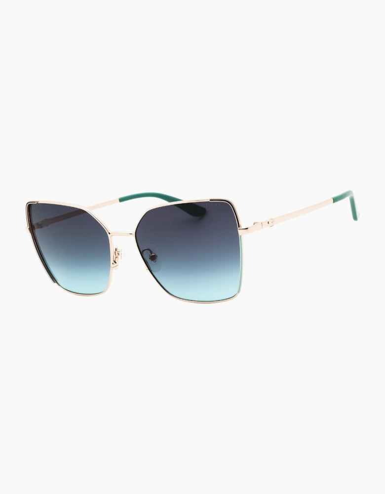 Guess Gold Framed Gradient Blue Sunglasses