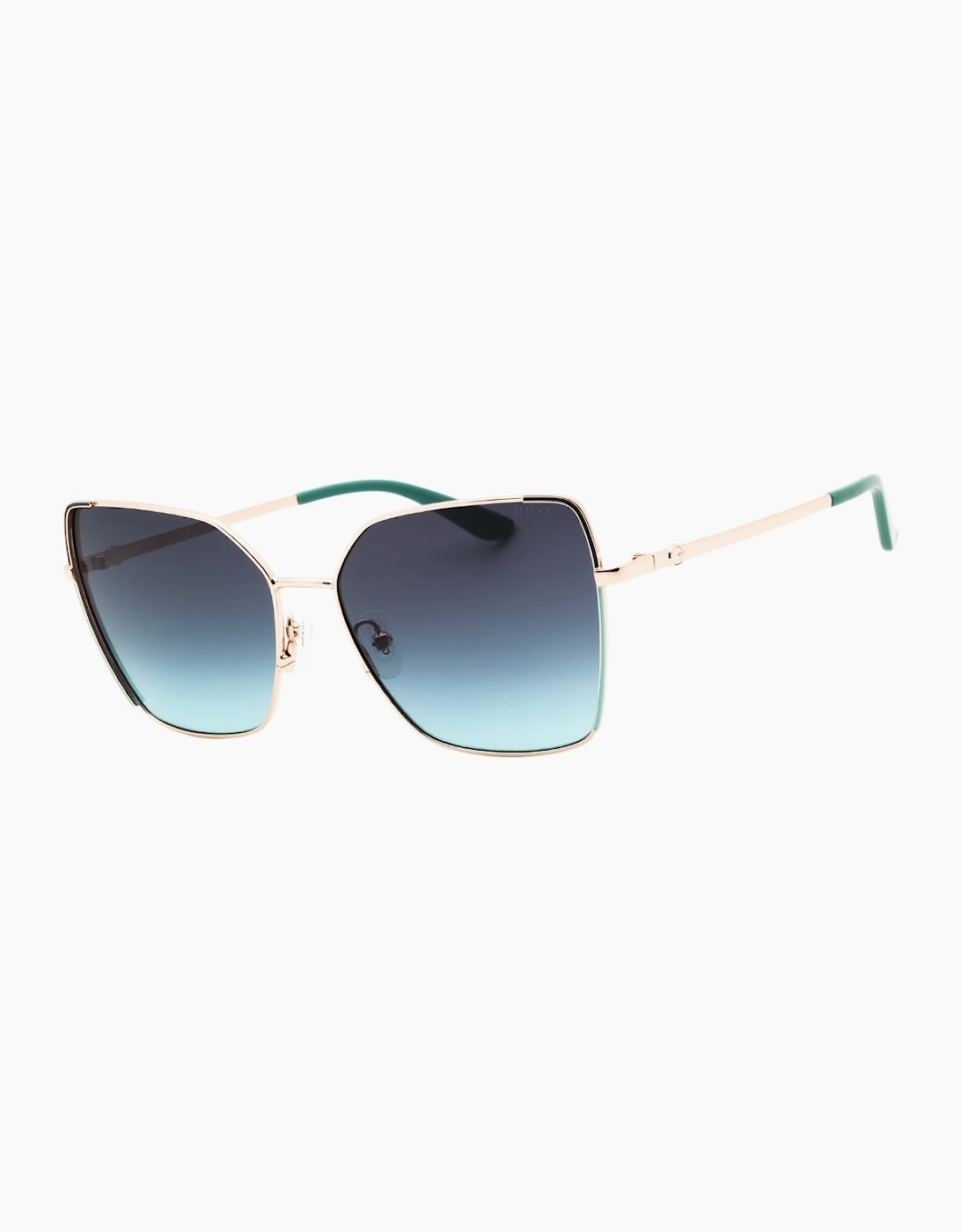 Guess Gold Framed Gradient Blue Sunglasses