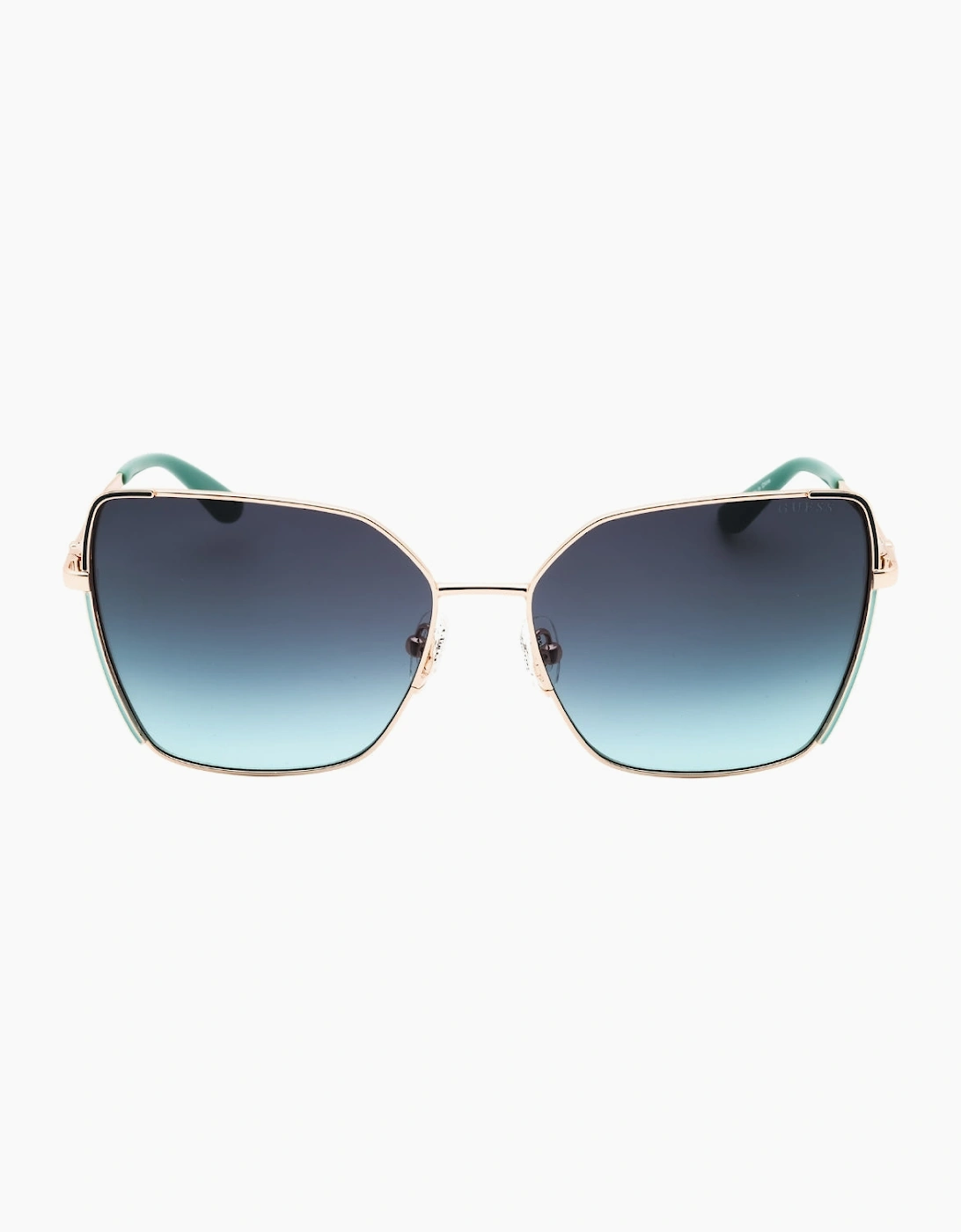 Guess Gold Framed Gradient Blue Sunglasses
