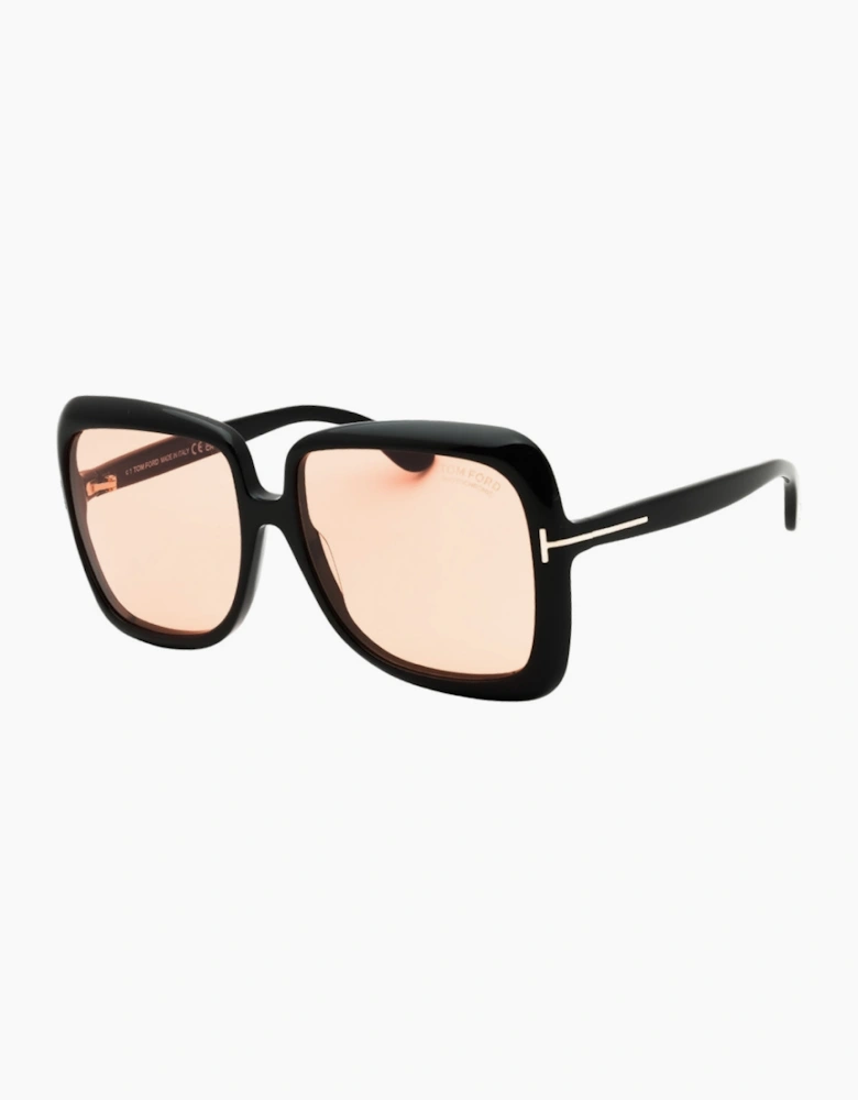 Tom Ford Lorelai Shiny Black Sunglasses