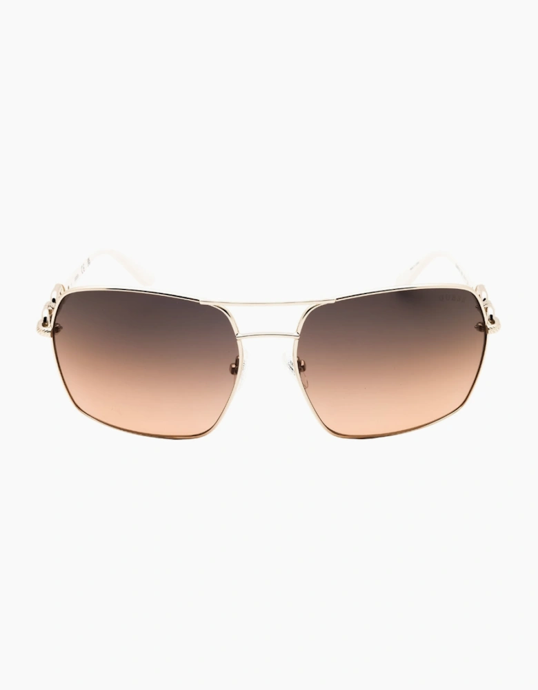 Guess Gold Navigator Shaped Sunglasses