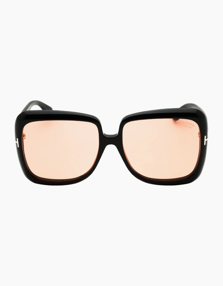 Tom Ford Lorelai Shiny Black Sunglasses