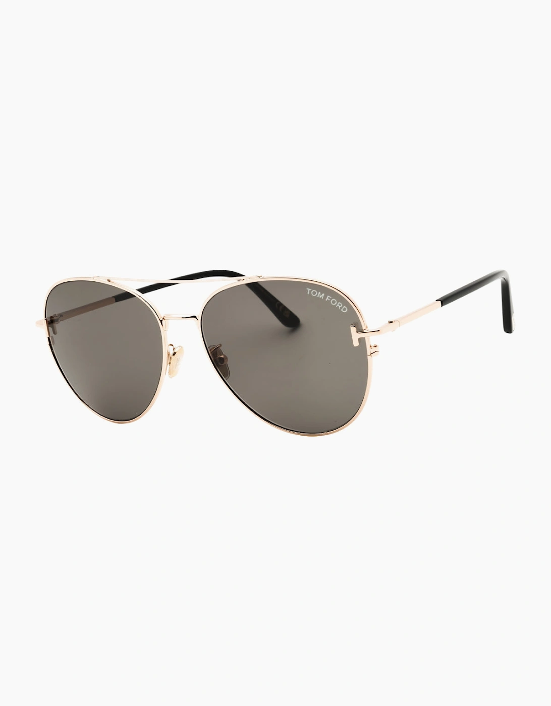 Tom Ford Shiny Rose Gold Smoke Lensed Sunglasses