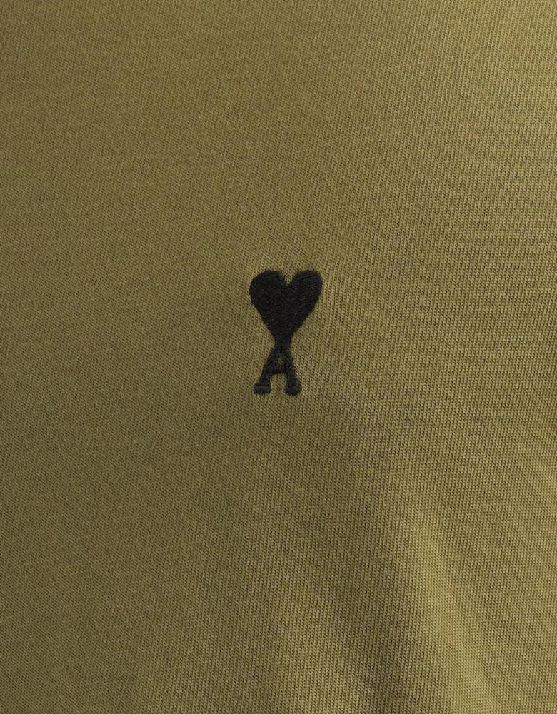 Ami Paris 'Ami De Coeur' Black Heart T-Shirt Bronze