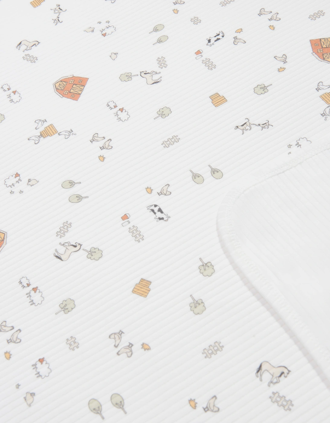 Tiffany Baby Farm Village Blanket in Ivory