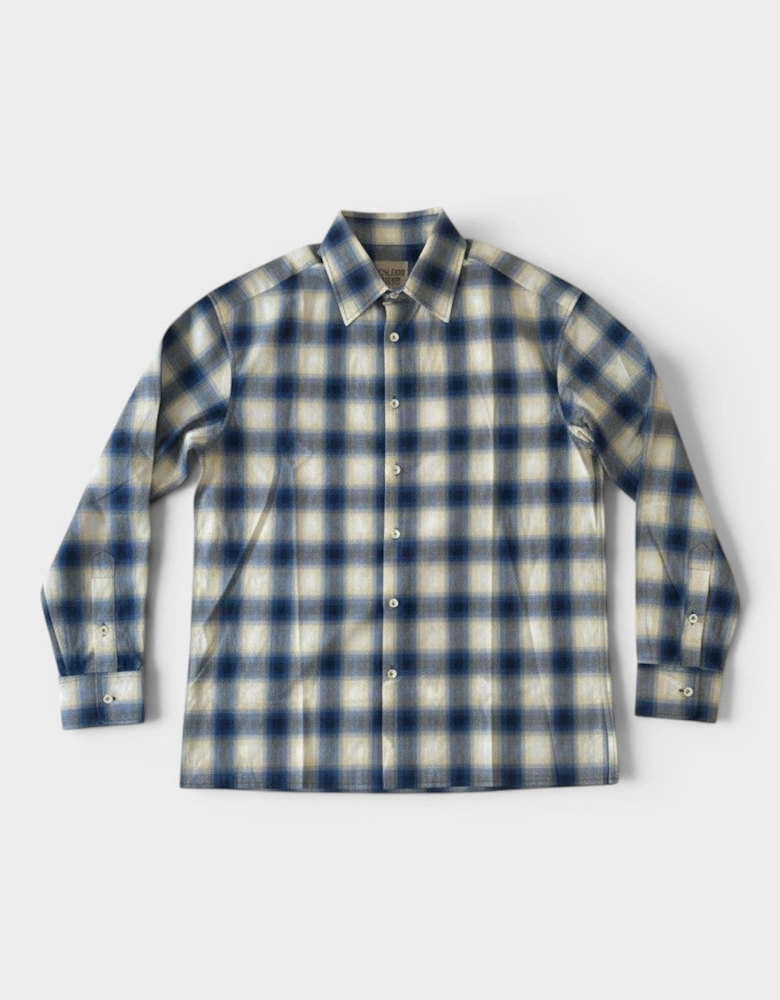 Marley Flannel Plaid Cotton Shirt Blue Multi