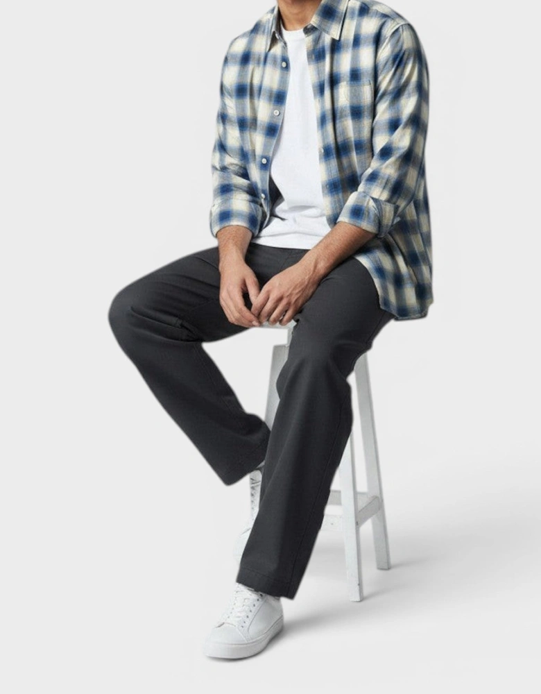 Marley Flannel Plaid Cotton Shirt Blue Multi