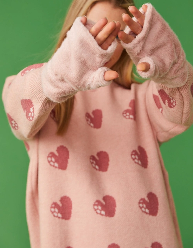 Faux Fur Adjustable Fingerless Gloves