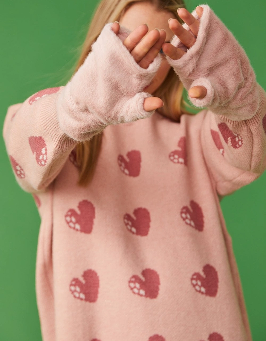 Faux Fur Adjustable Fingerless Gloves
