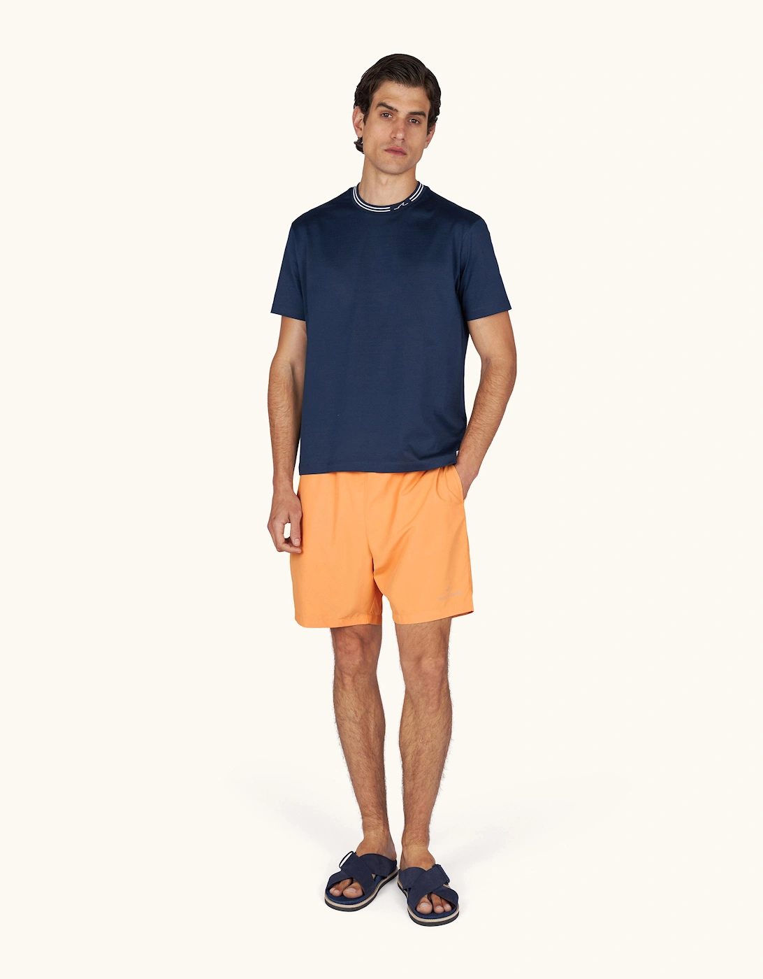 Paul & Shark Reflective Logo Swim Shorts 966 Orange