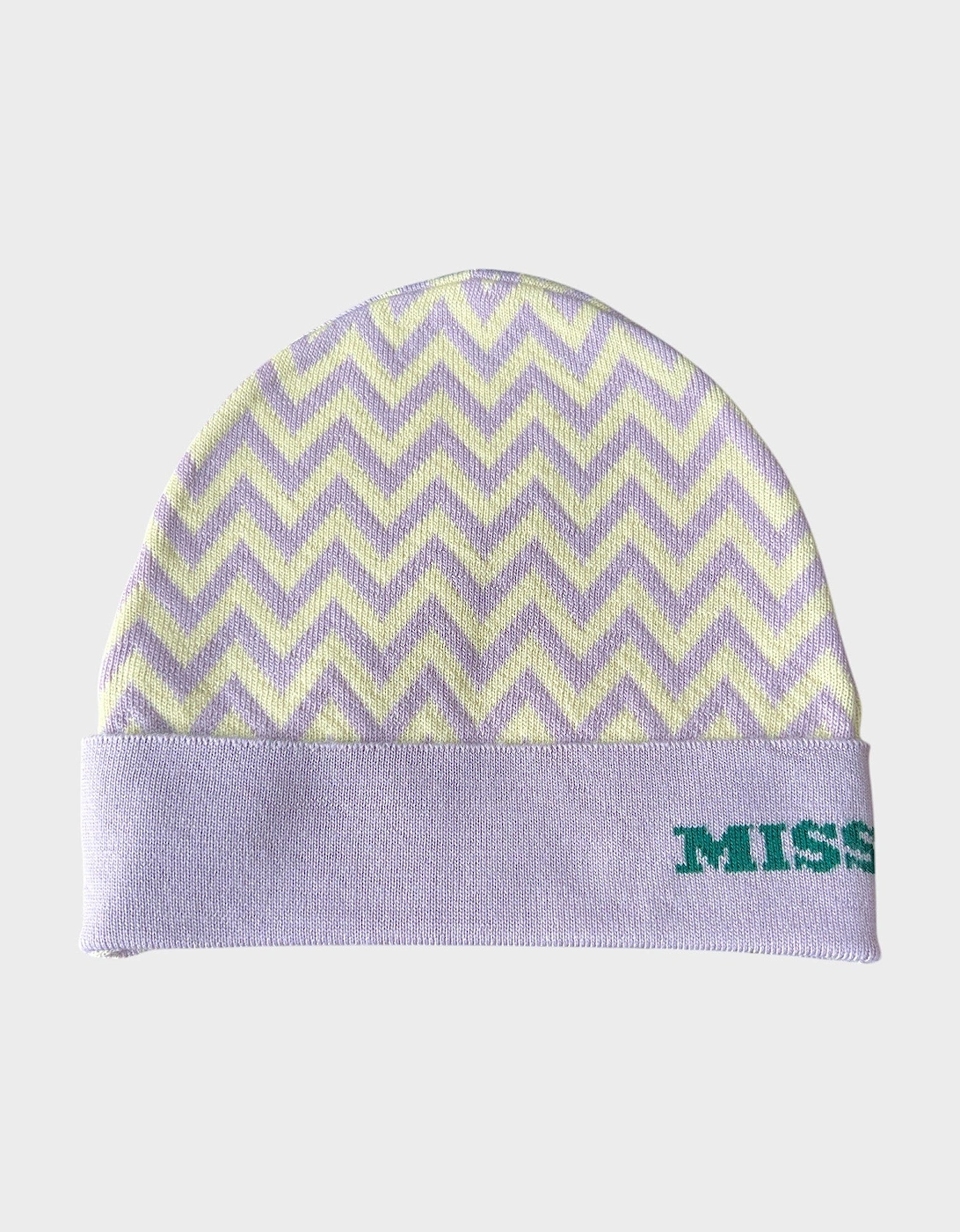 Multicolour Wool Zig Zag Beanie Hat