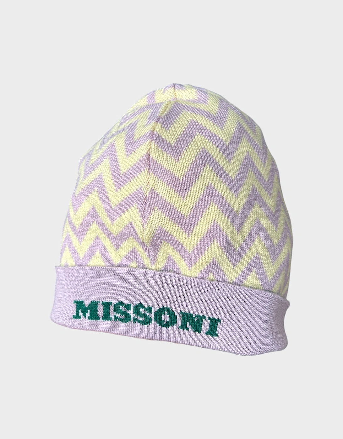 Multicolour Wool Zig Zag Beanie Hat