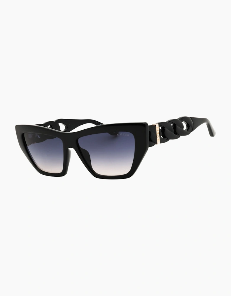 Guess Chained Legs Shiny Black Sunglasses