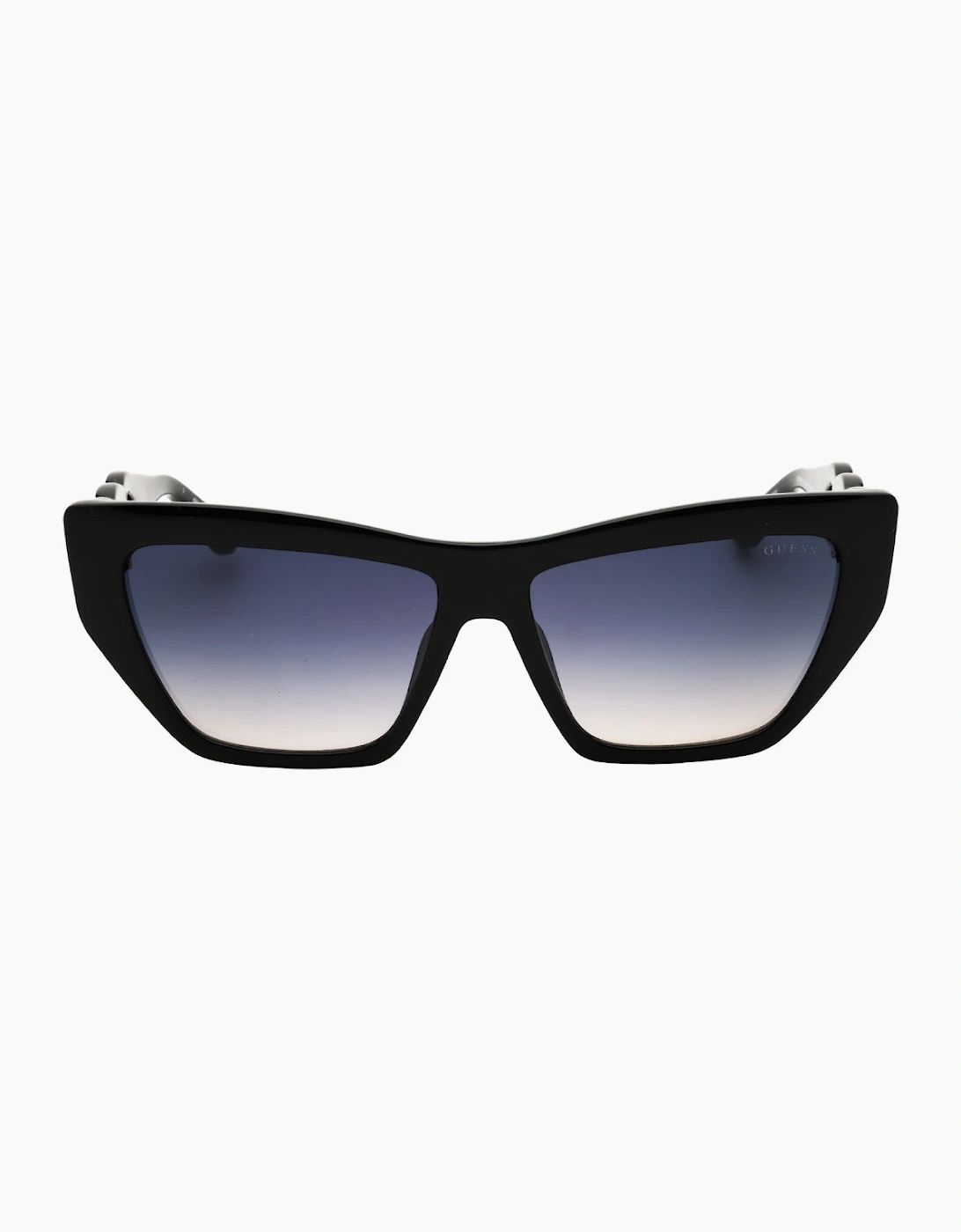 Guess Chained Legs Shiny Black Sunglasses