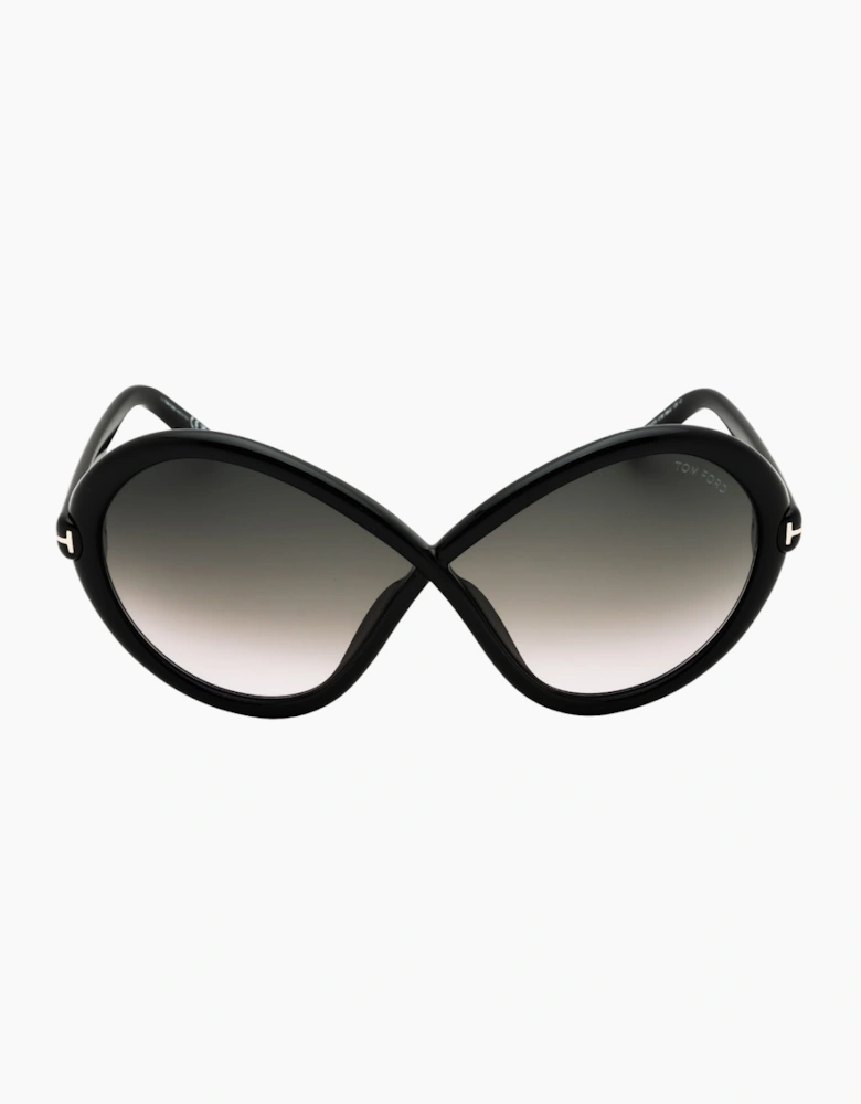 Tom Ford Jada Shiny Black Sunglasses