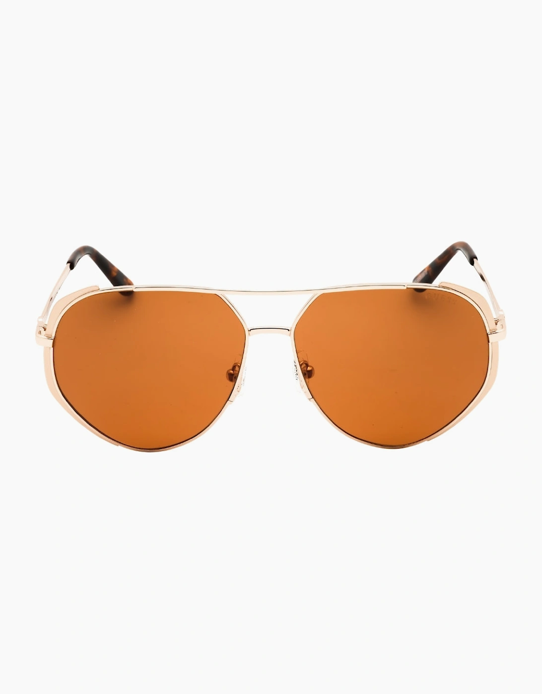 Guess Gold Framed Brown Lens Sunglasses