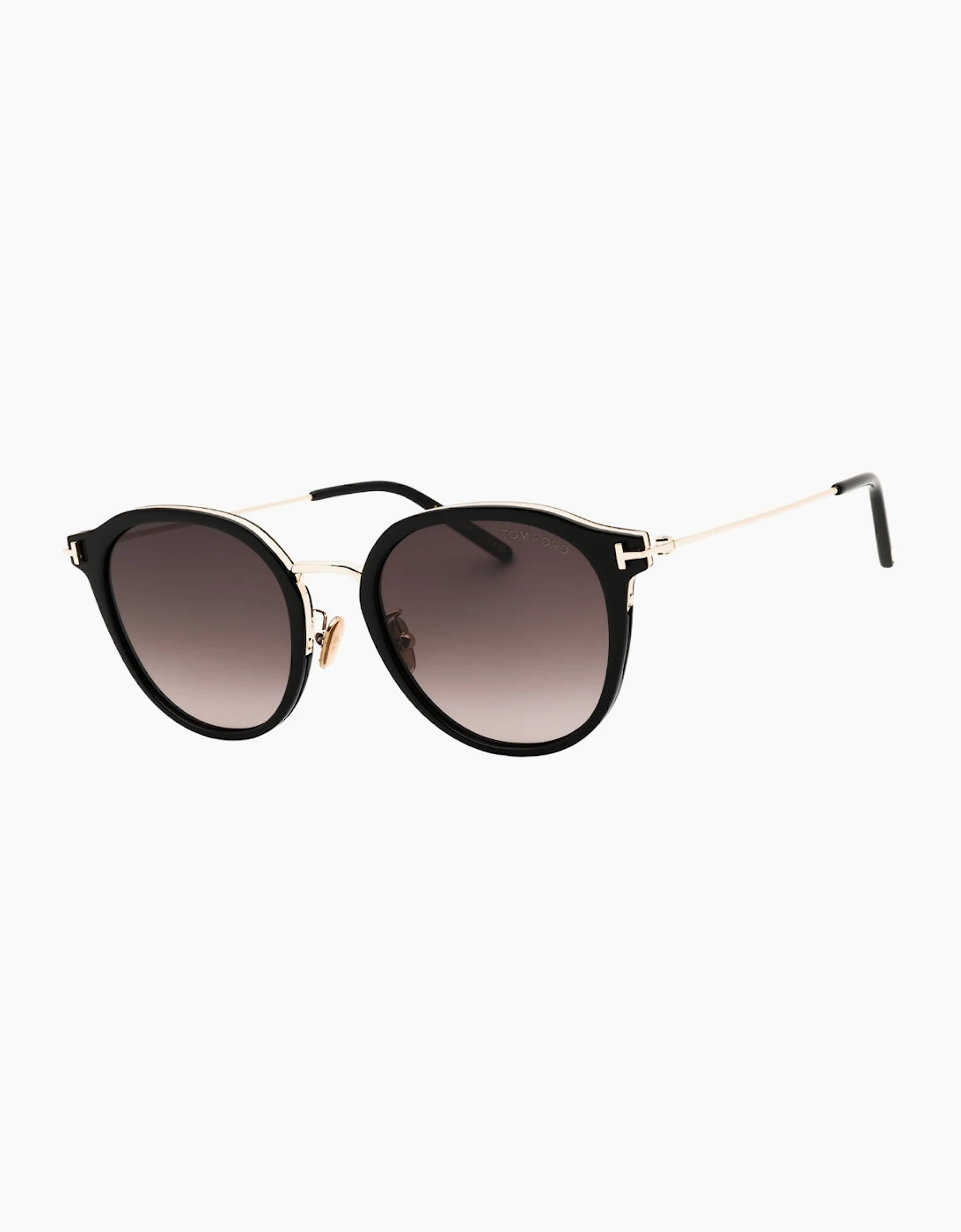 Tom Ford Gradient Brown Lens Shiny Black Sunglasses