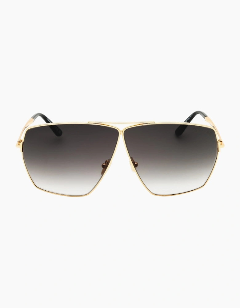 Tom Ford Stella Shiny Deep Gold Sunglasses