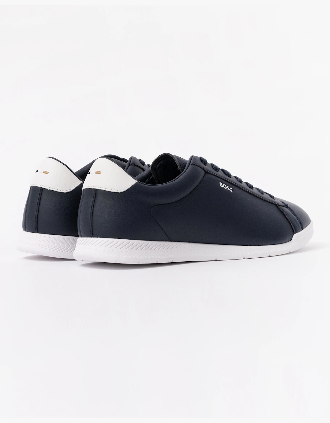 BOSS Orange Nitan Lowp pltd Mens Trainers - Dark Blue 401