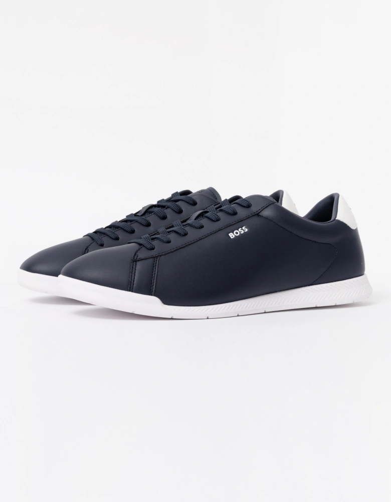 BOSS Orange Nitan Lowp pltd Mens Trainers - Dark Blue 401