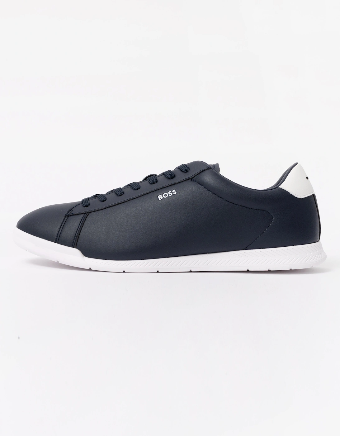BOSS Orange Nitan Lowp pltd Mens Trainers - Dark Blue 401