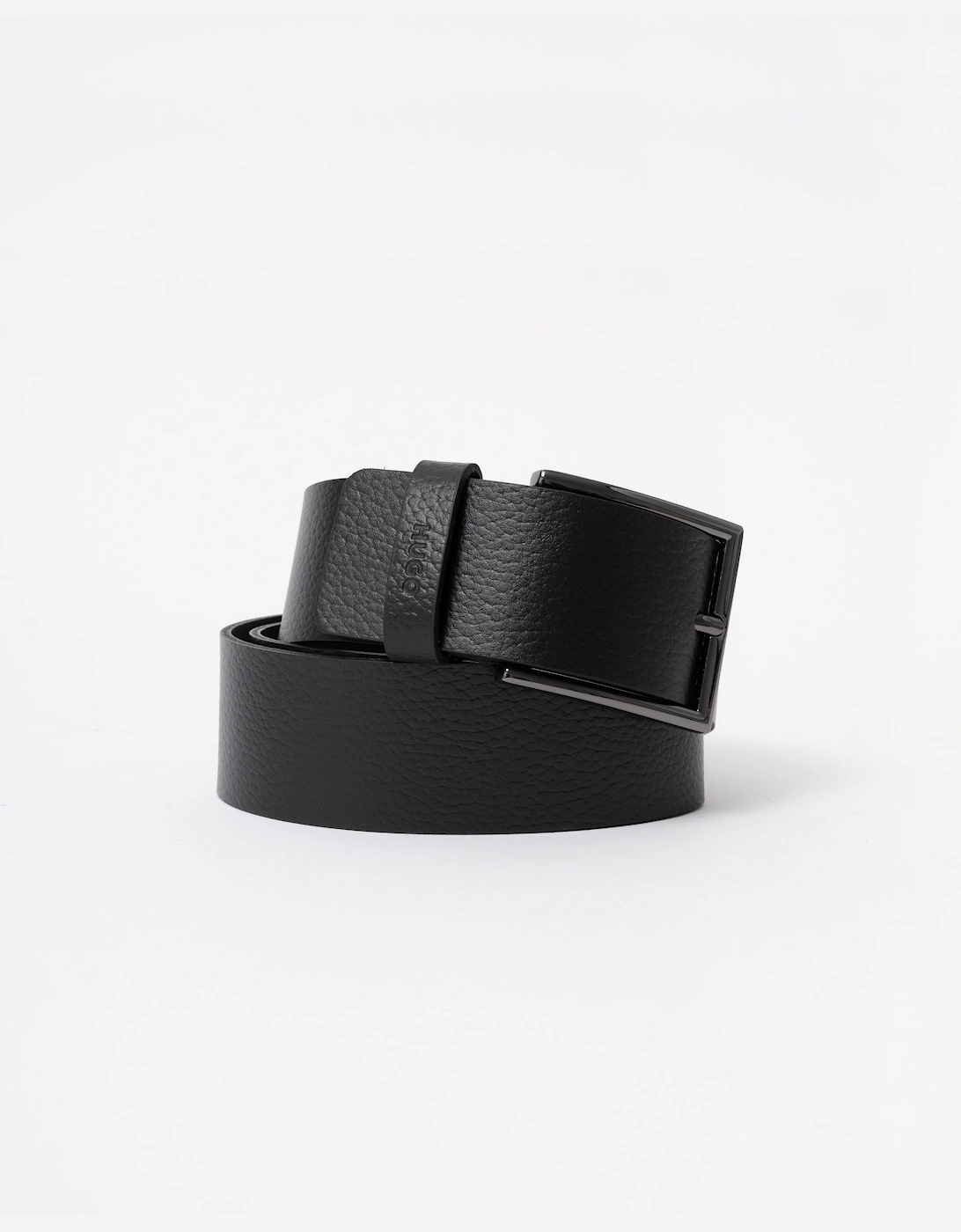 HUGO Giaspo-GR Mens Leather Belt - Black 002