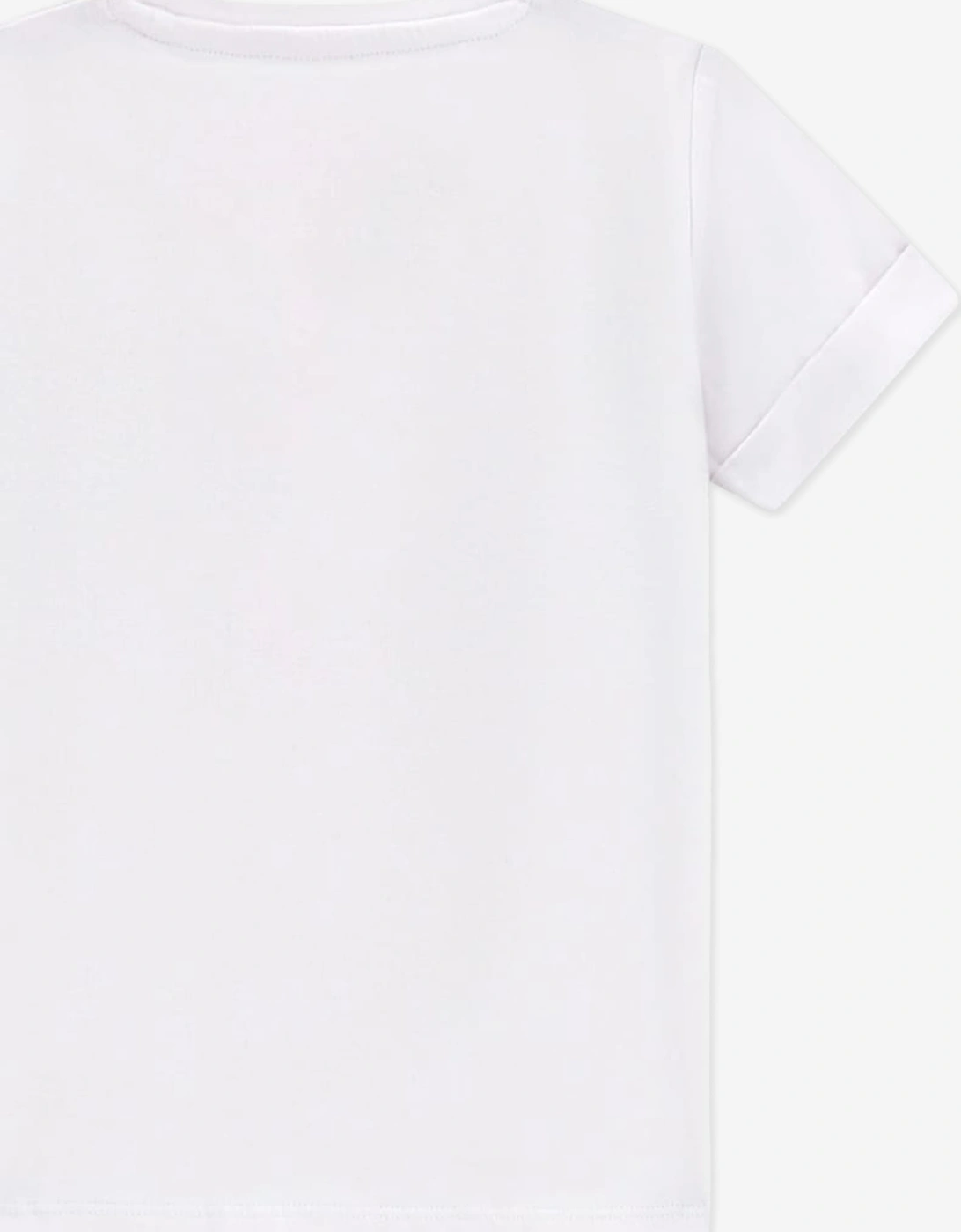 Guess Girls Leopard Logo T-Shirt in White