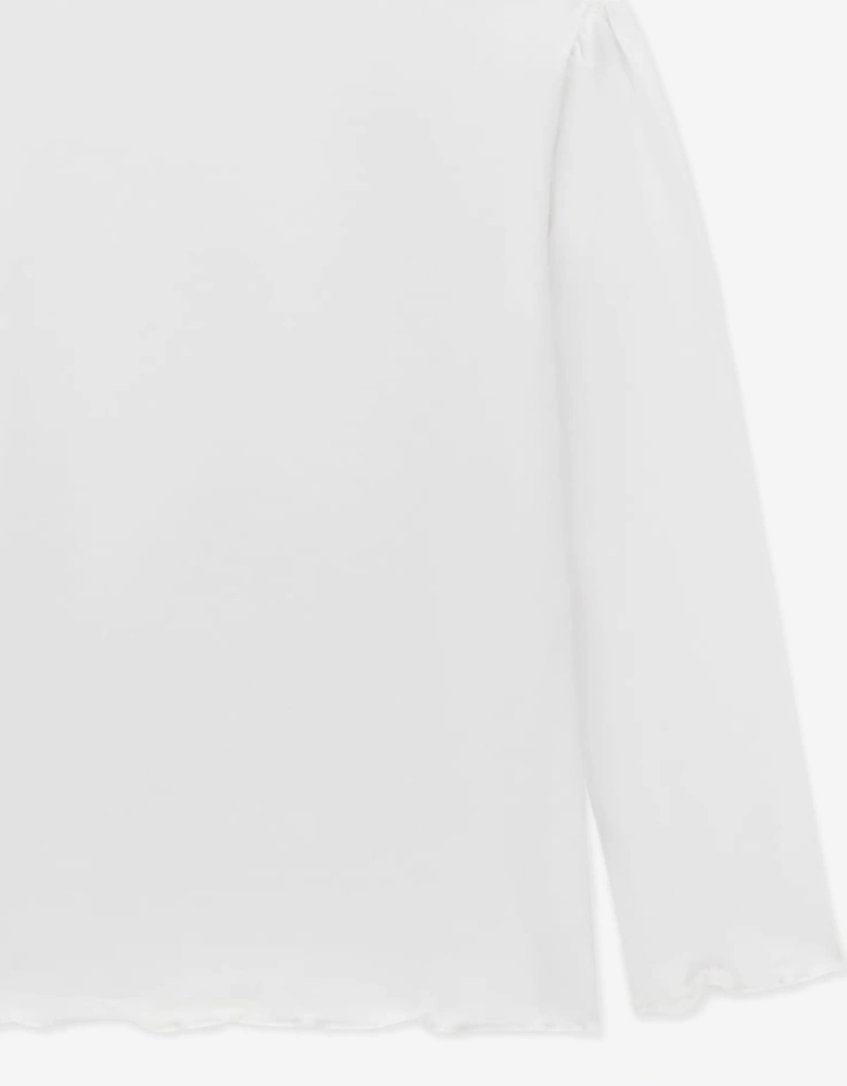 Guess Girls Long Sleeve Bear T-Shirt in White