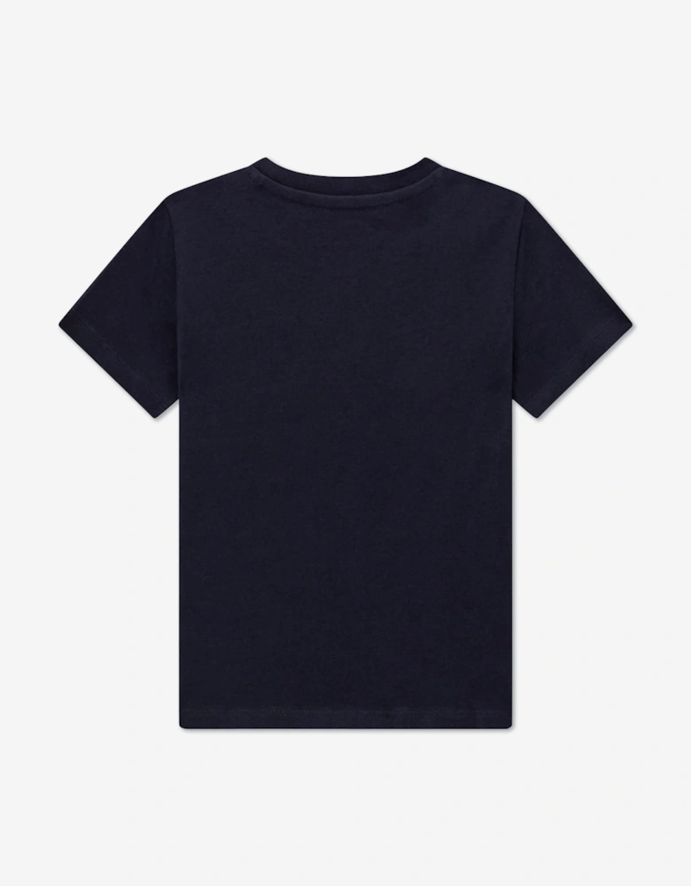 Guess Boys Bear Logo T-Shirt in Navy