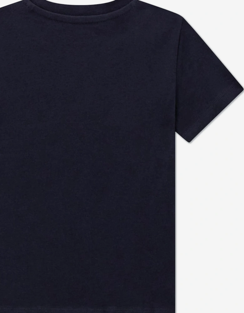 Guess Boys Bear Logo T-Shirt in Navy
