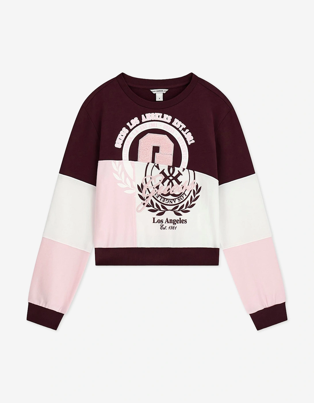 Guess Girls Los Angeles Logo Sweatshirt in Pink
