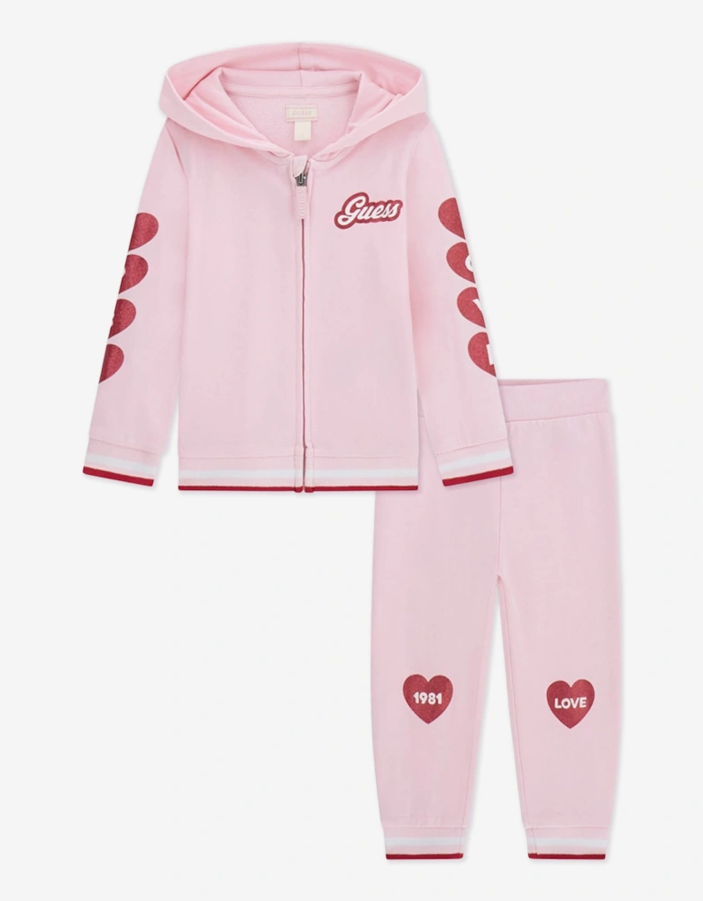 Guess Girls Love Tracksuit in Pink