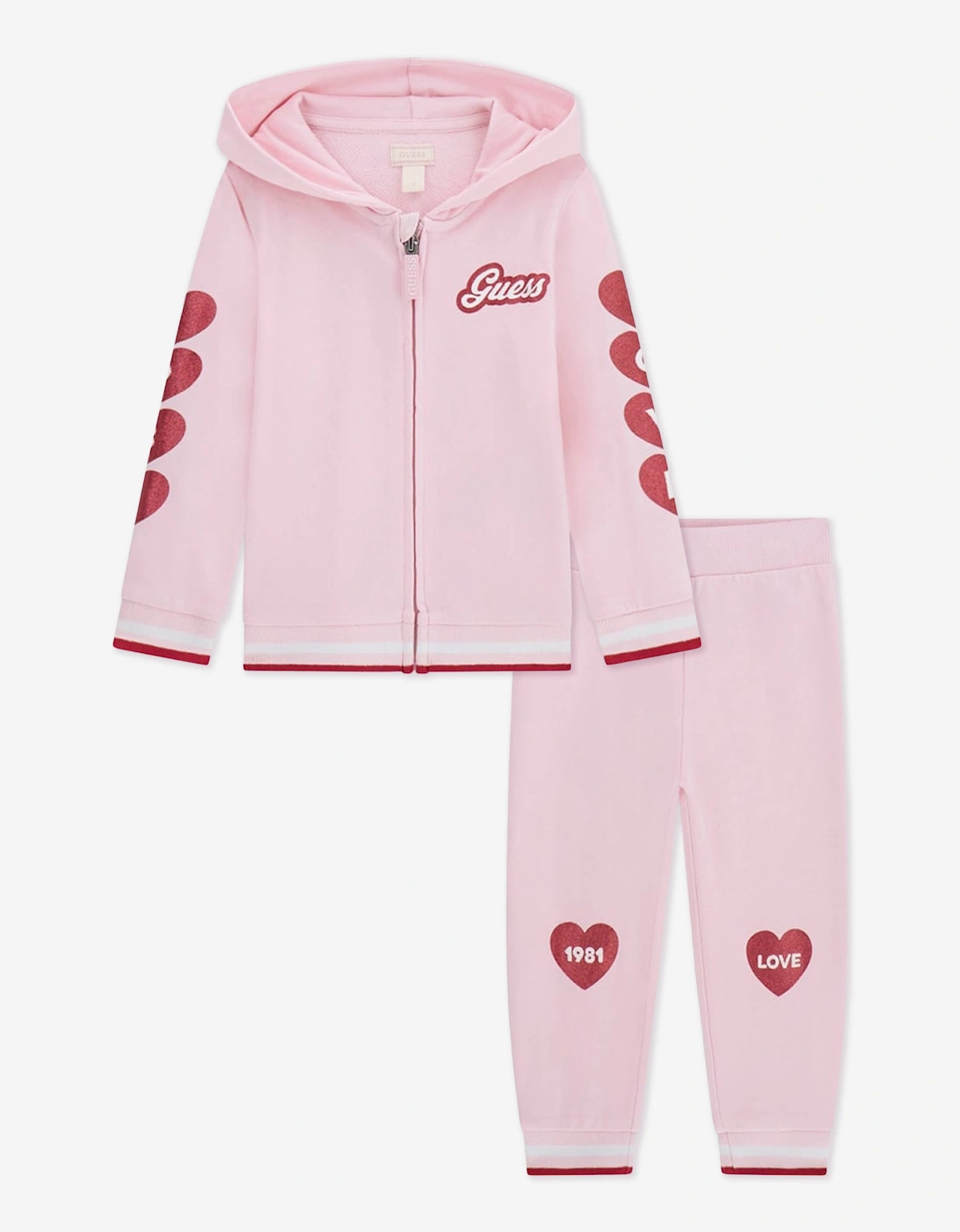 Guess Girls Love Tracksuit in Pink
