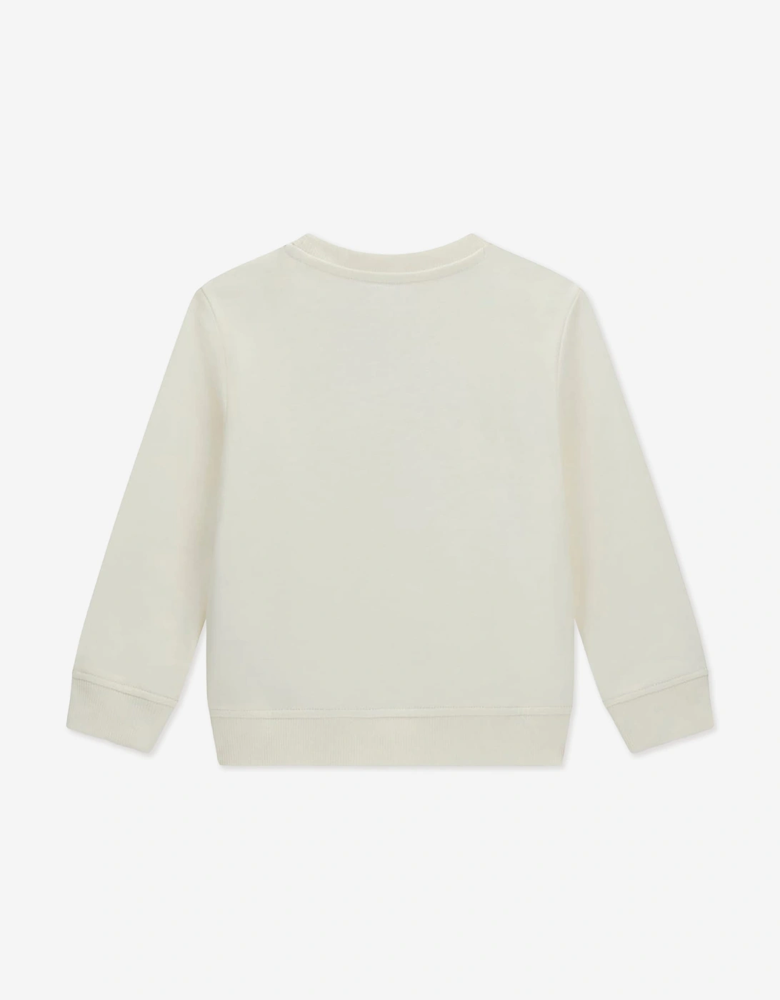 Guess Boys Bear Logo Sweatshirt in Ivory