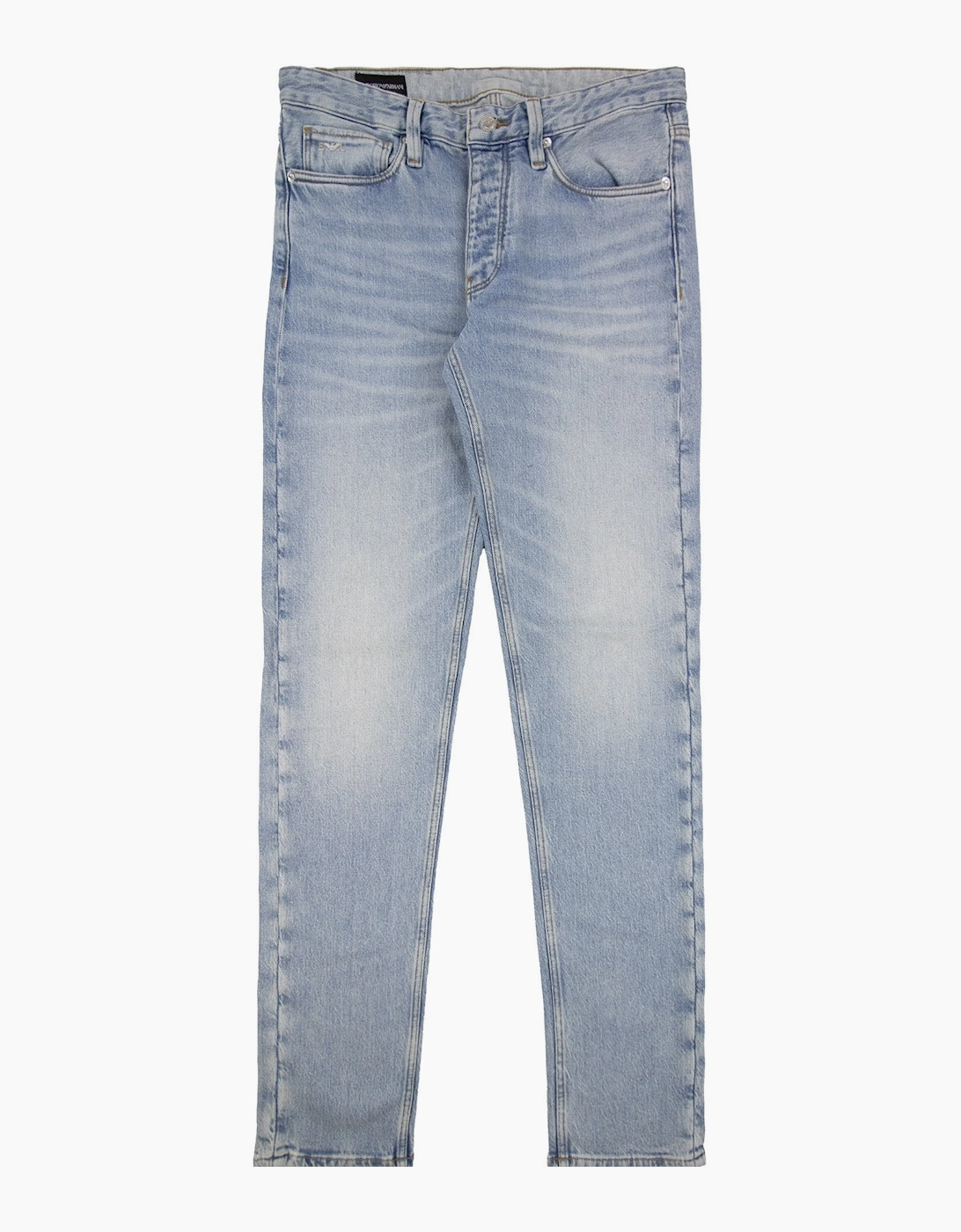 Men's Emporio Armani J75 Stone Wash Slim Fit Jean Denim - Blue - Size: W31-L32