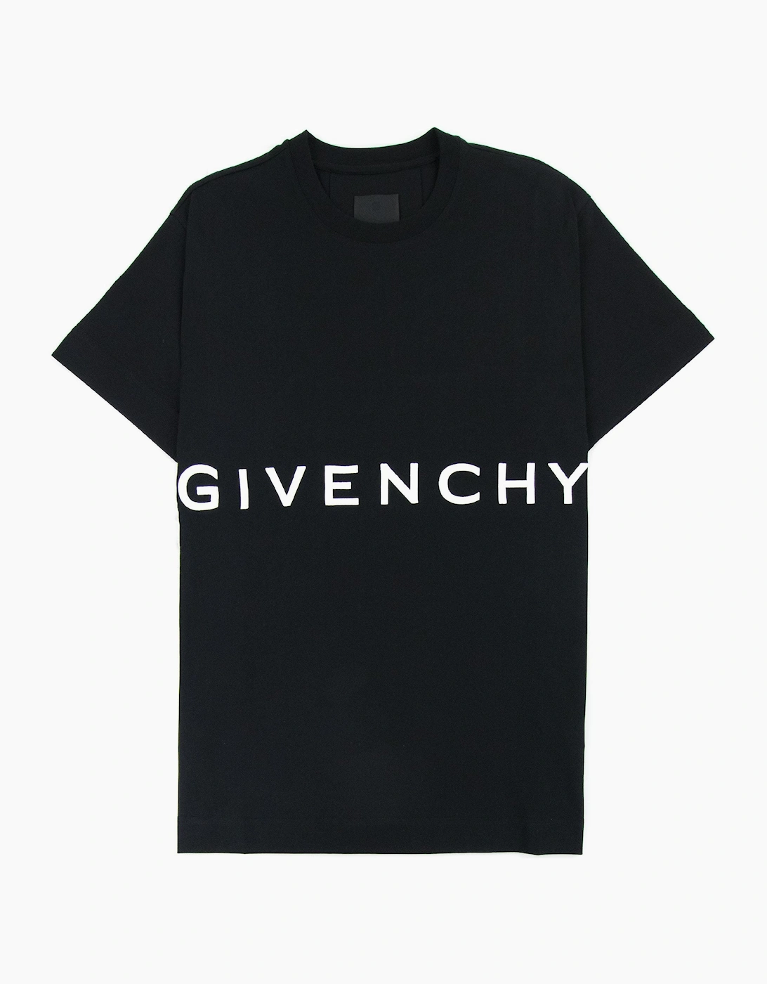 Givenchy Men's Black 4G Embroidered T-Shirt - Size: 38