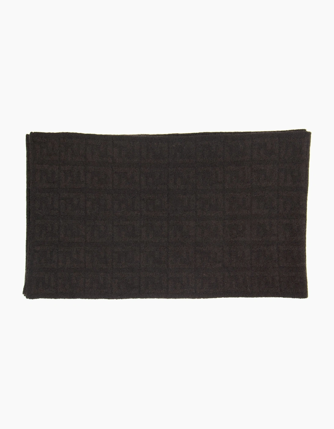 Fendi Men's Black Subtle Ff Logo Scarf Moro/Moro - Size: Os