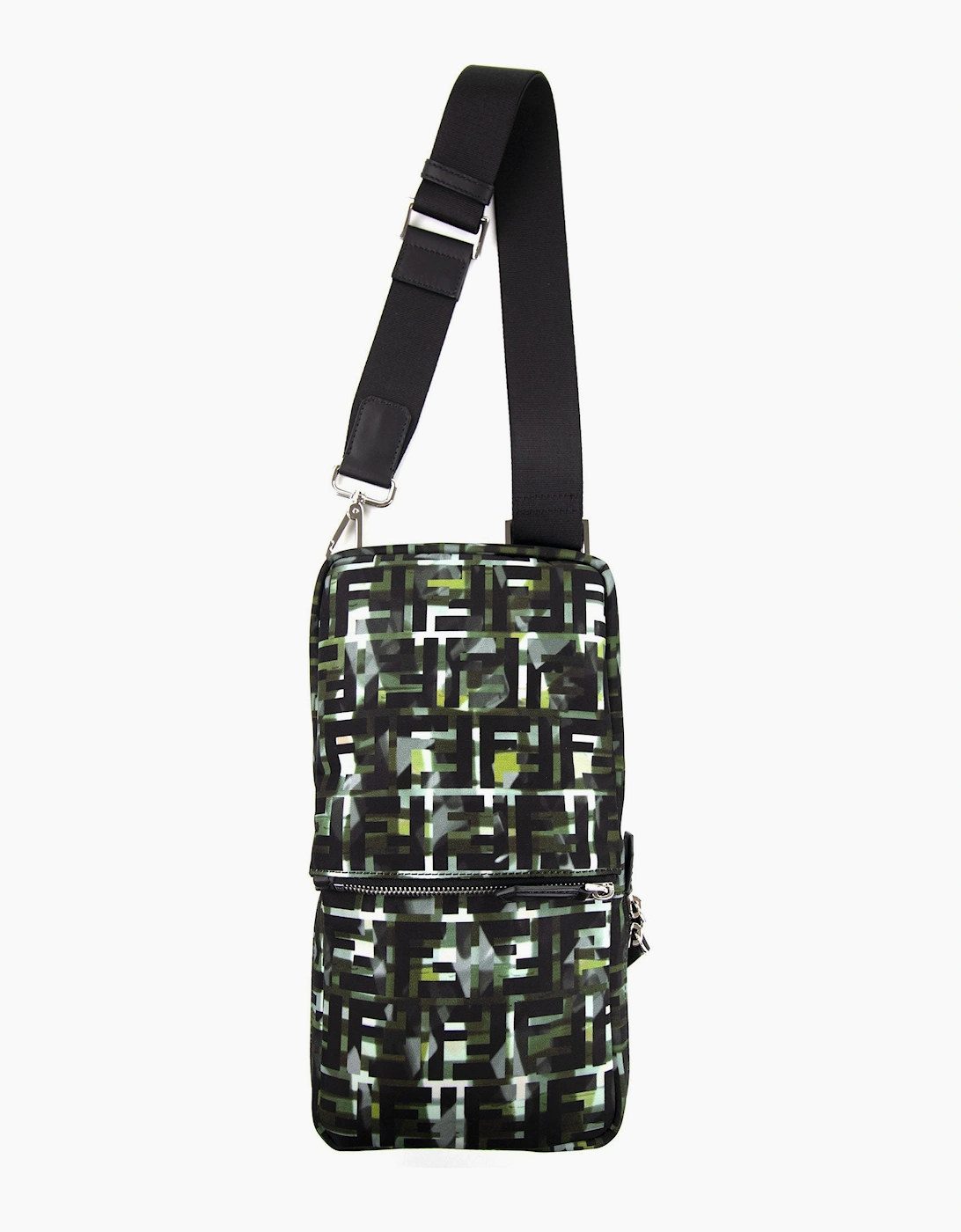 Fendi Men's Green Baguette Ff Camouflage Cross-Body Bag - Size: Os