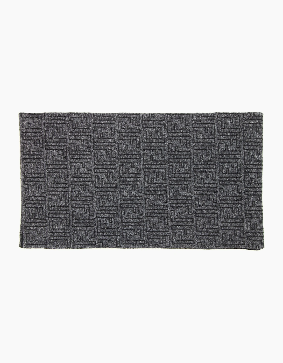 Fendi Men's Black/Grey Ff Logo Zucca Fil Scarf /Dark - Size: Os